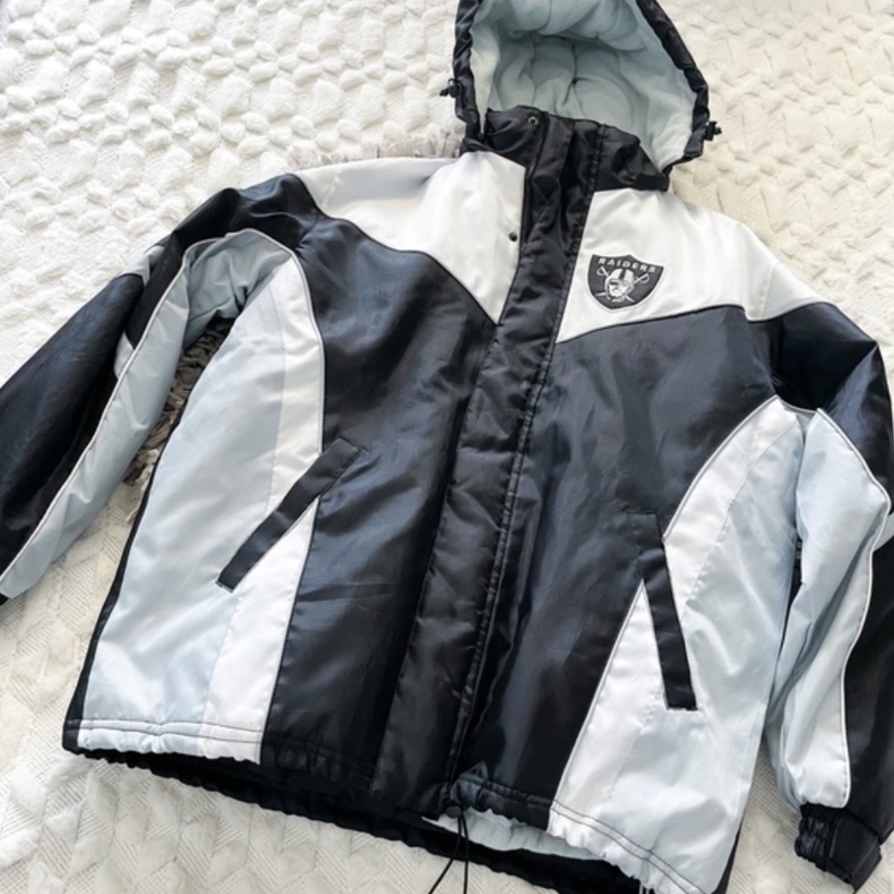 Las Vegas Raiders NFL Colorblock Puffer Jacket